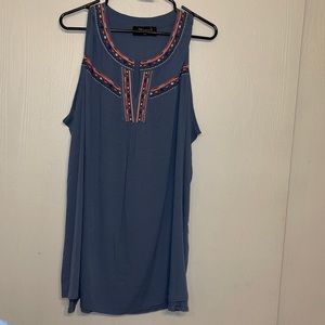 #64 Whispers NY Blue Sleeveless Top 3X, NWOT